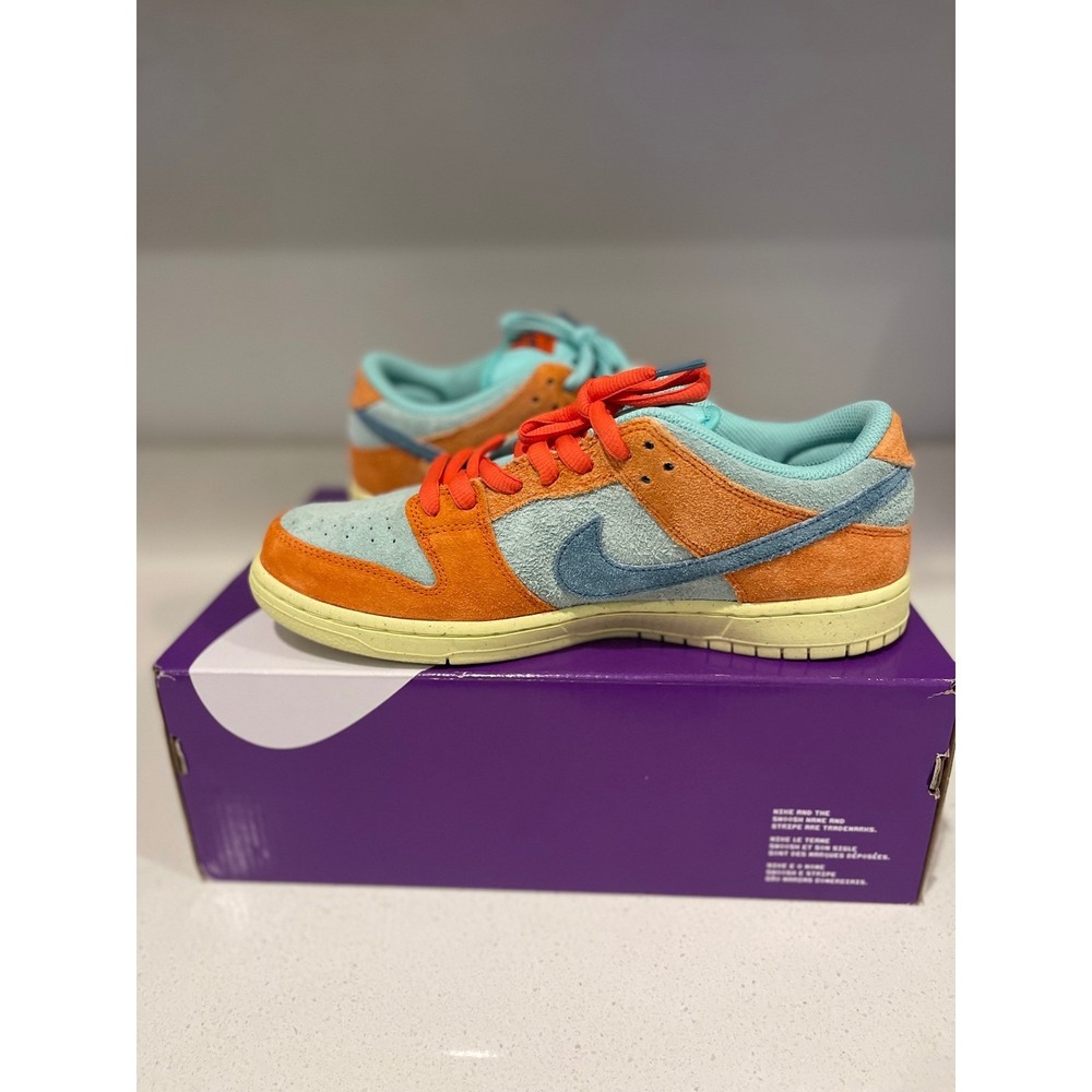 Nike SB Dunk Low Pro‎ PRM Orange Green Skate Shoes Men Size 9.5 / Women size 11